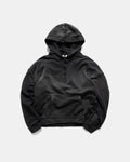 Men's heavyweight hoodie in black, front view