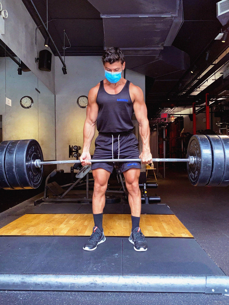 Mesh Tank (Black w/ Blue Logo)