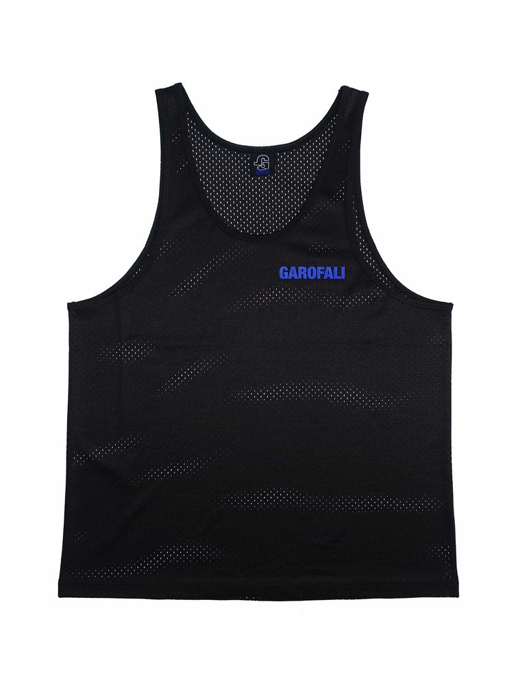 Mesh Tank (Black w/ Blue Logo)