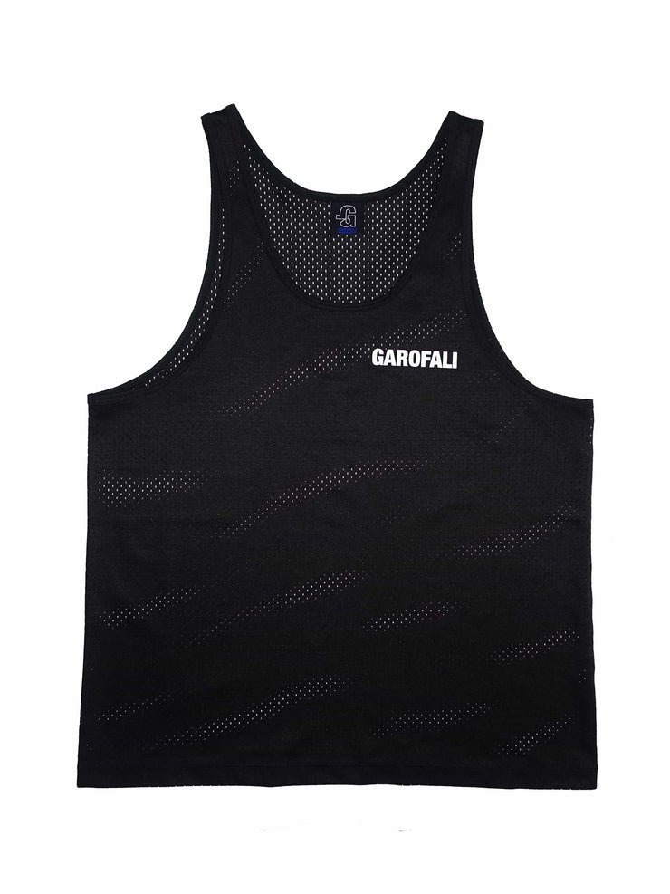Mesh Tank (Black w/ White Logo)