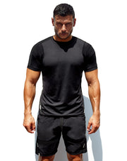 'Untrained' Athletic T-Shirt (Black/White)